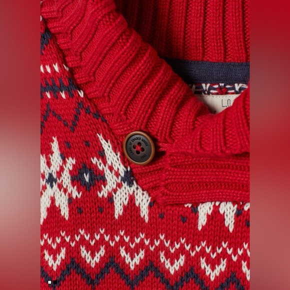 Shawl Collar Cotton Knit Sweater - Picture 4 of 5